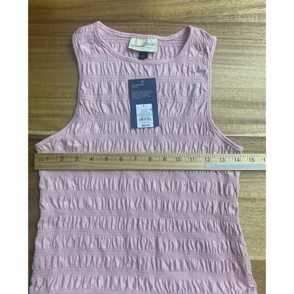 Universal Thread Womens Light Pink Sleeveless Smocked Bodice Maxi Dress Large - Picture 7 of 12